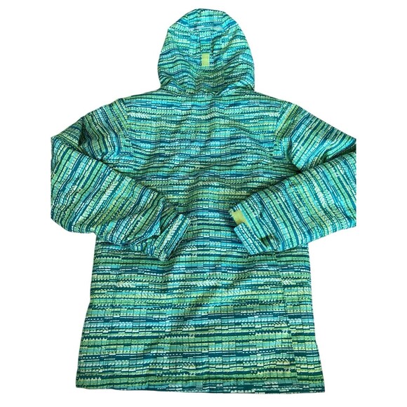 Columbia Jacket Girls L Green Waterproof Magic Mile Tippet Digi Print Outdoor - Picture 4 of 12
